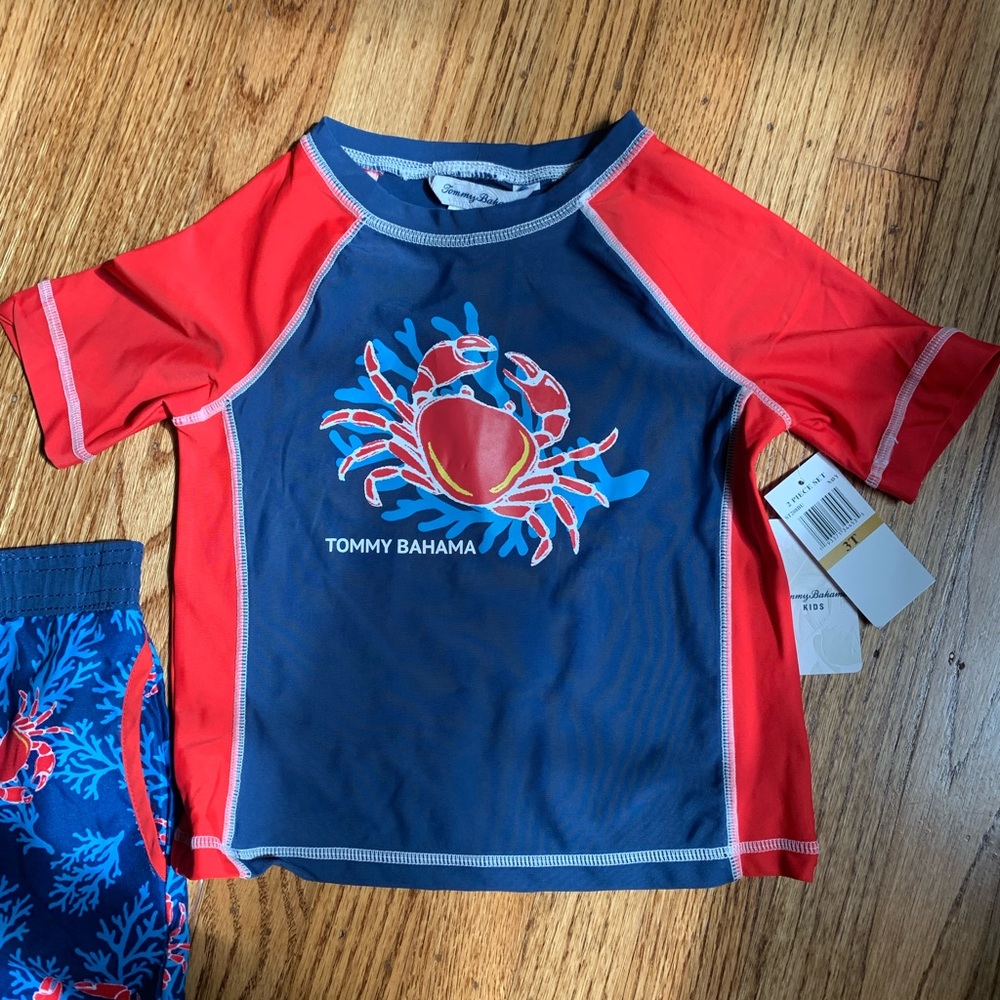 NWT Tommy Bahama Kids Bathing Suit Set, 3T - Picture 2 of 8
